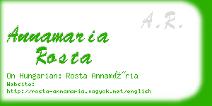 annamaria rosta business card